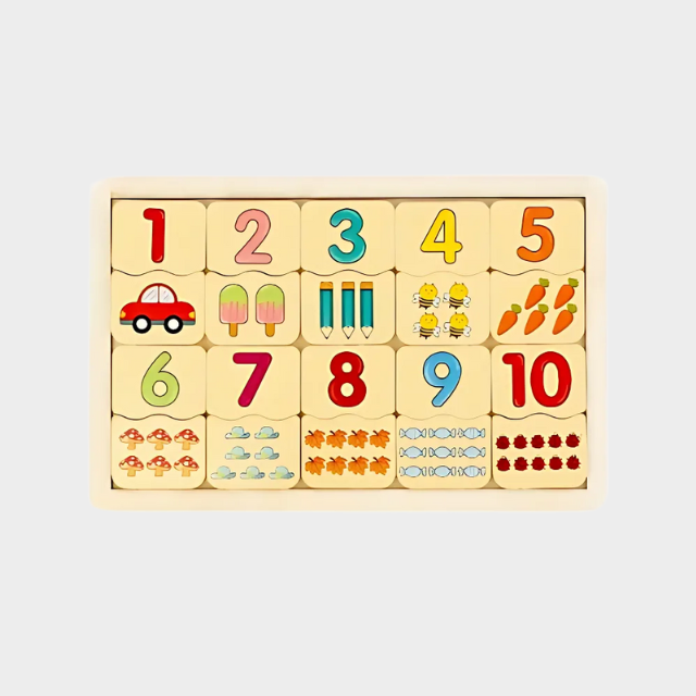 Wooden Numbers Puzzle for Toddlers