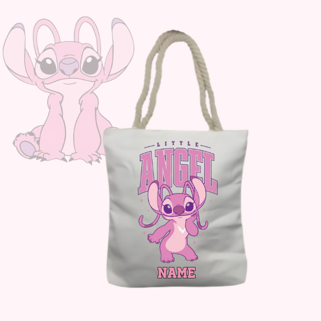 Personalized Angel (Lilo and Stitch) Tote Bag  | Cute Lilo & Stitch-Inspired Bag by Divine Dealz