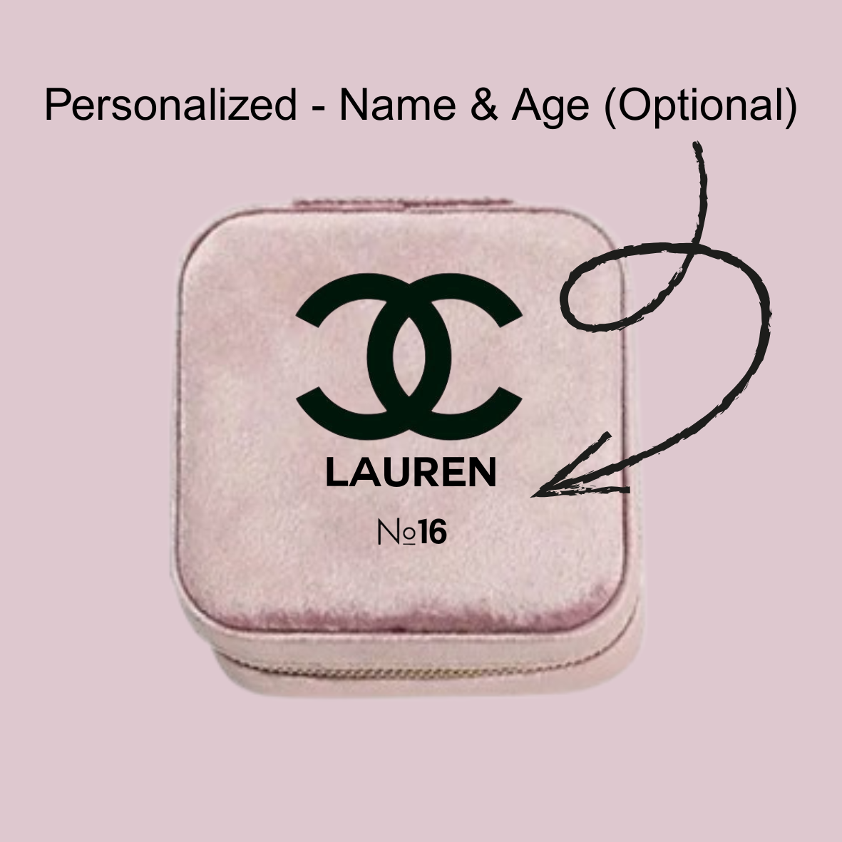 Chanel Inspired Personalized Velvet Jewel Box